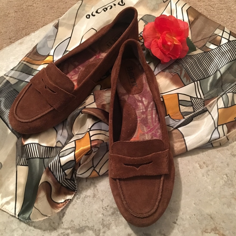 Born Dorota Roast suede loafers 6M NWOT